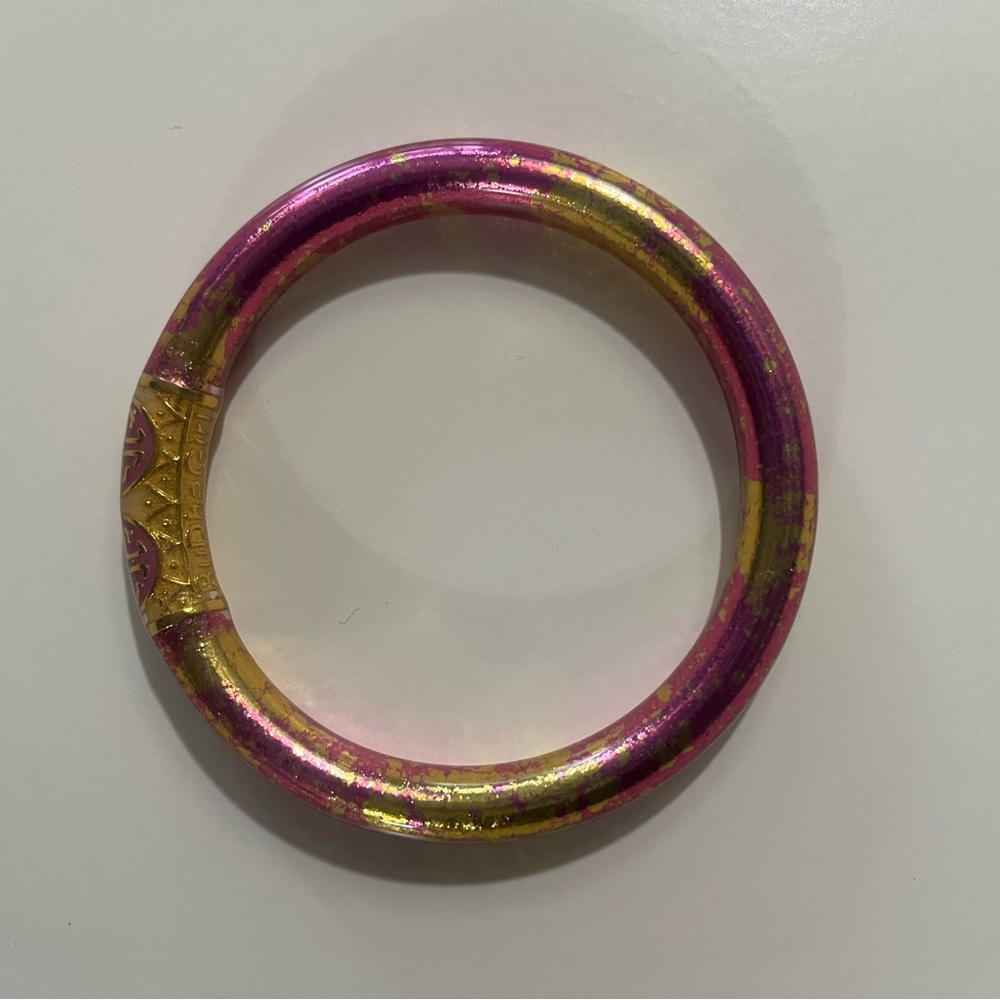 Budha girl pink koi jumbo bangle  size medium